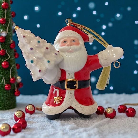 Lenox Tree Charmer Ornament Santa Claus Christmas Tree Porcelain Handpainted - Picture 10 of 15